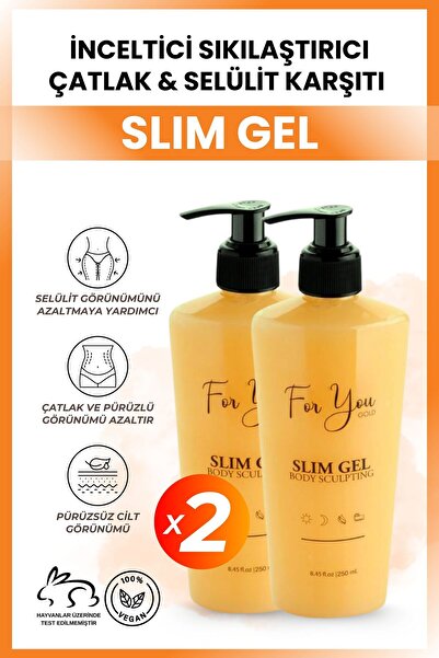 For You Gold Slim Jel -Sıkılaştırıcı–bölgesel Incelme-Çatlak Karşıtı Ve Selül...