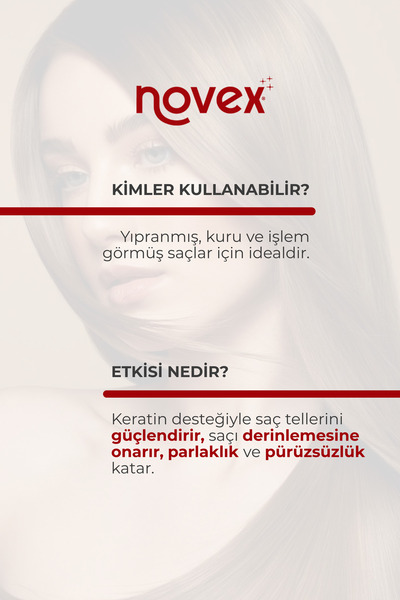 NOVEX Brezilya Keratin- Kurumuş Ve Zarar Görmüş Saçlar Için Keratin Içeren Şampuan 300ml