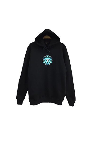 fame-stoned Reactor - Power Supply Hanorac negru unisex cu glugă, 100% bumbac