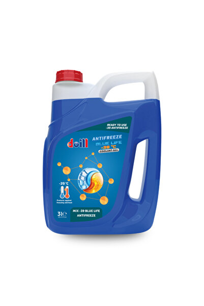 doill -39 / -40 Derece Hazır Karışım 3 Litre Mavi Antifriz - G11 (ÜRETİM YILI...
