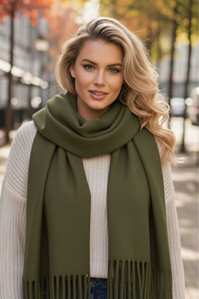 Trenderrs Women's Soft Textured Tasseled Winter Boucle Scarf Shawl