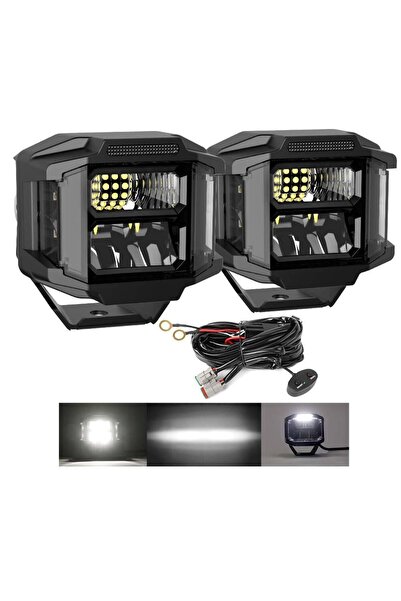 C9 E-Mark Onaylı Bumblebee 80 Watt Profesyonel Motosiklet Led Sis Far Takımı Uyumlu