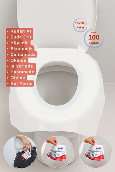 Altın Beyza 10x10'lu Hijyenik Klozet Kapak Örtüsü Cep Tipi