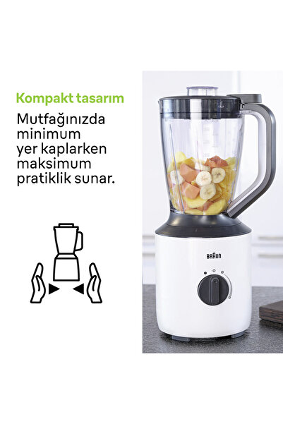 Braun Jb3150wh Powerblend 3 800 W Cam Sürahi Tipi Smoothie Blender