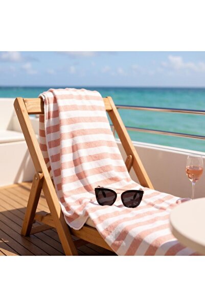 Özdilek Tarzy Line Embroidered Beach Towel – 70×150 cm