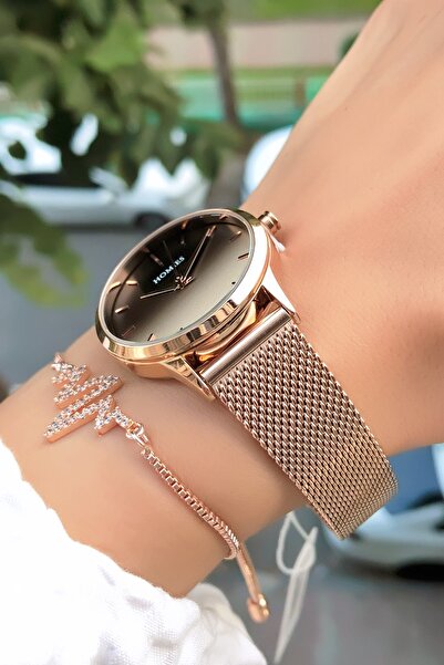 Homies Marka Çelik Kordon Iki Renk Kol Saati Bileklik Hediyeli