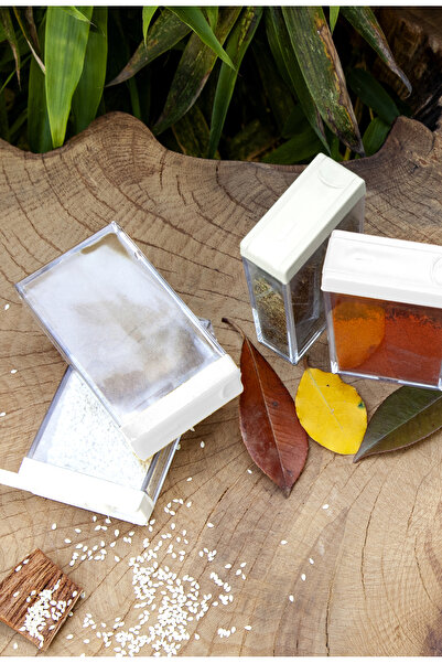 Diseno 6'lı Baharat Seti Beyaz Kapaklı