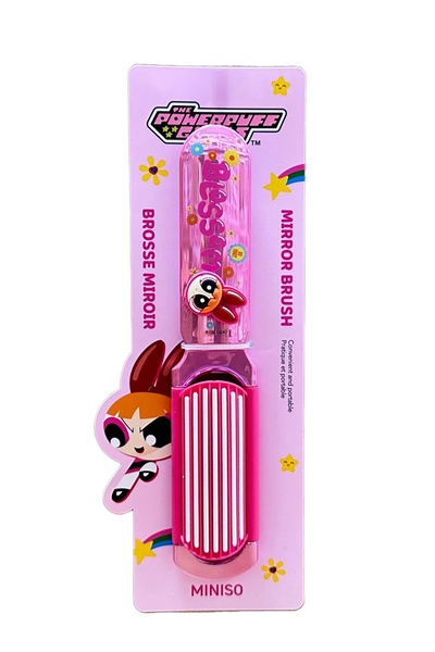 Miniso Powerpuff Girls Lisanslı Aynalı Saç Fırçası - Blossom