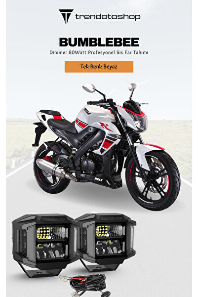C9 Bumblebee 80 Watt Profesyonel Motosiklet Led Sis Far Takımı Uyumlu