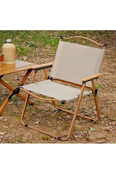 AGD Comfortable Chair for Hiking, Camping, and Travel, Foldable, Easy to Carry and Store, Gold