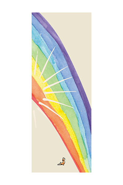 PETARYA Reflect Serisi 4.1 mm Kaydırmaz Kauçuk Taban Yoga Matı Pilates Minderi İkincil Gökkuşağı