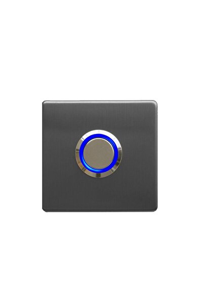 LOCKWAY Z-201AM Antresit Paslanmaz Tek Kontak Zil Butonu Mavi Led