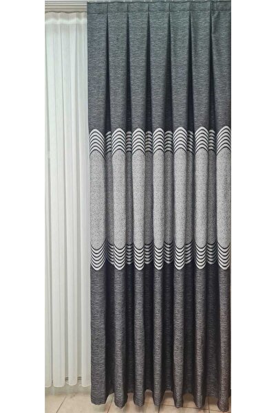 ISSA TEKSTIL Issa Fon Perde Pano Antrasit Gri ((tek Kanat))(sık Pile) En (100...