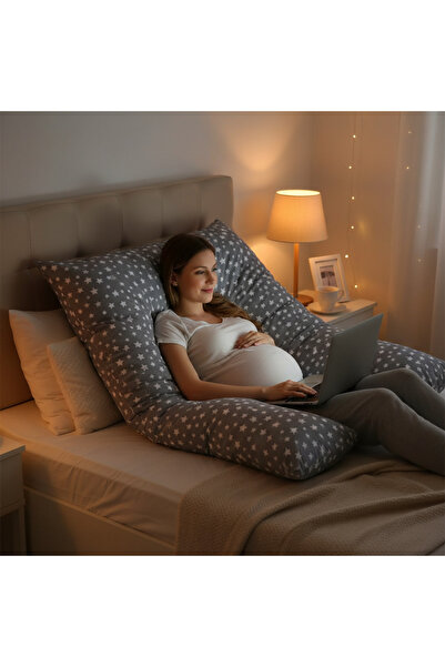 OMZ Destekli Gebelik Uyku Minderi Hamile Yastığı
