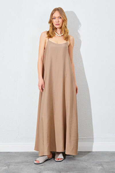 Manche Vizon Oversize Kesim, Modal Elbise; Günlük Rahat | MKES281262-1
