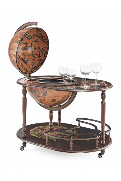 Genel Markalar Heroic Artemide Büyük Bar Arabası – Tekerlekli Küre Bar Dolabı...