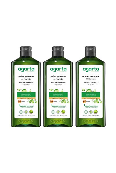 Agarta Doğal Şampuan At Kuyruğu 400 ml x 3 Adet