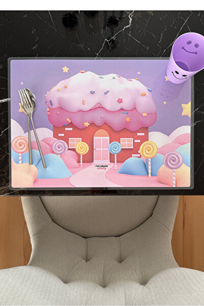 The Grade American Dinnerware Set of 2, Candy House Themed Children's American Dinnerware Tableware and Home Decoration Placemat