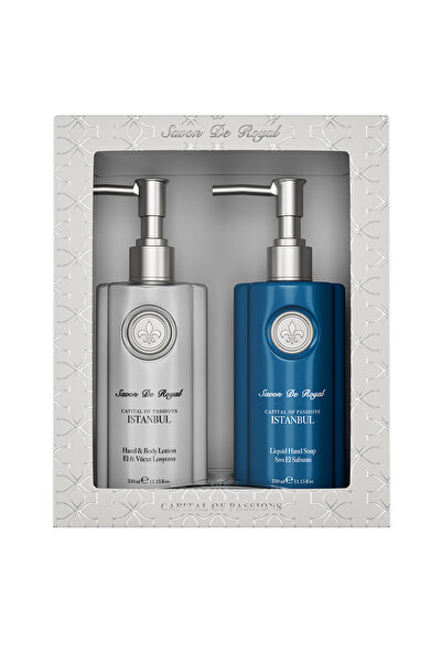 Savon De Royal طقم صابون سائل من توتكيلار بيسينت إسطنبول 330 مل ولوشن 330 مل