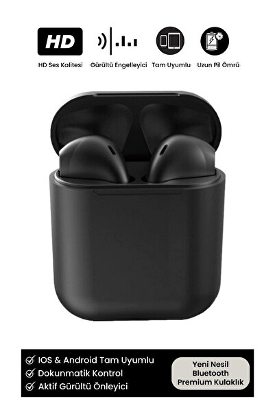 GLOBTEL Kablosuz Bluetooth Kulaklık İos Android Tüm Cihazlara Uyumlu inpods 12 V5.0