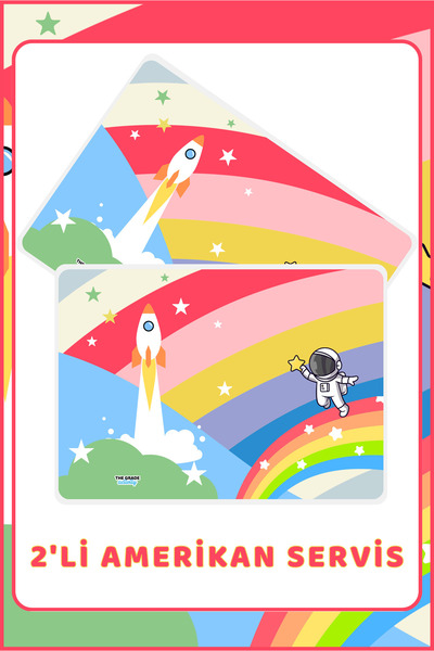 The Grade Podmetač i dvodelni edukativni set za decu na temu astronauta i dug...
