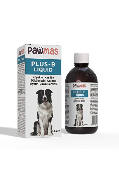 Pawmas Plus-B Liquid Köpekler için Tüy Dökülmesini Azaltıcı Biyotin & Çinko Damlası 50 ml
