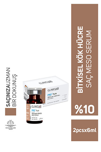 Cliniclab Saç Köklerini Uyarıcı %10 Bitkisel Kök Hücre Içeren Meso Serum 6 ml X 2 Adet