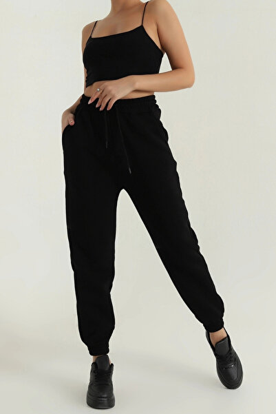 EXSPORT Γυναικεία και ανδρική Slimfit Φούτερ με ελαστική μέση και πόδια