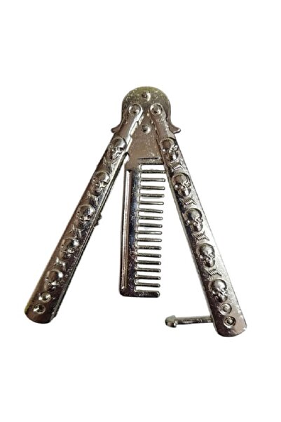 Genel Markalar Metal kelebek tarak kurukafa sembollü kelebek tarak