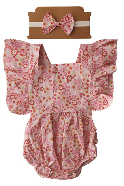 Parla Kids Pembe Çiçekli Salopet