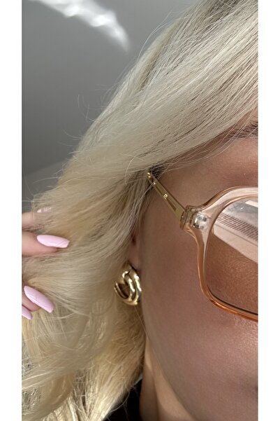 Eagle Eyes Nude Frame Nude Glass Rectangle Women's Sunglasses