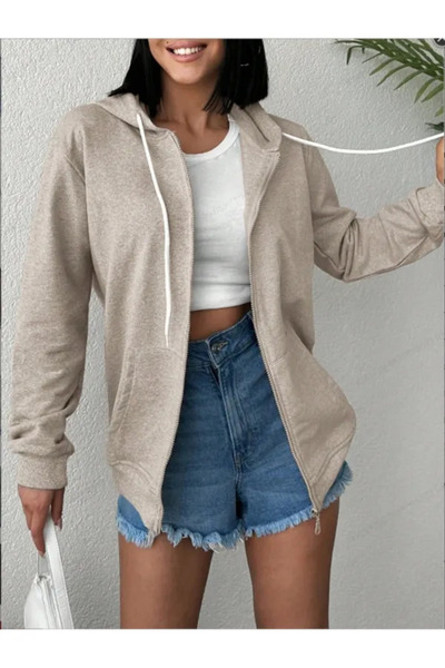 Miyalon Γυναικείο φούτερ με κουκούλα με φερμουάρ