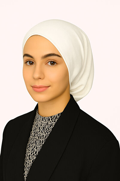 Stella Eşarp Boru Bone Plain Combed Cotton Fabric Ecru Color