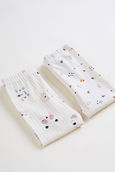 Bondberro طقم من 2 سروال قصير للأطفال والرضع من عمر 0 إلى 4 سنوات مصنوع من ال...