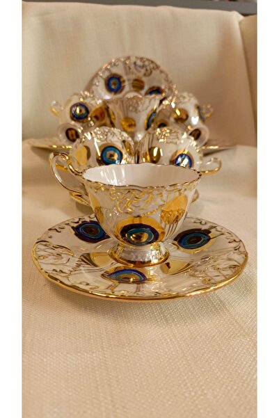 Handmade Esterhomedecor 6 Personality Hand Painting Porcelain Coffee Cup Set