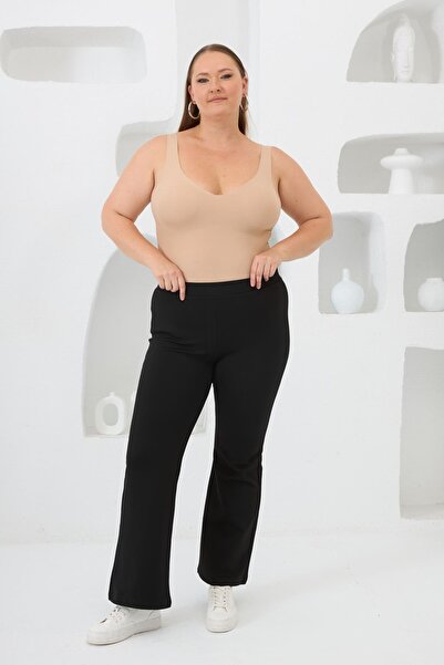 RMG Spanish Leg Large Size Black Steel Knitted Leggings