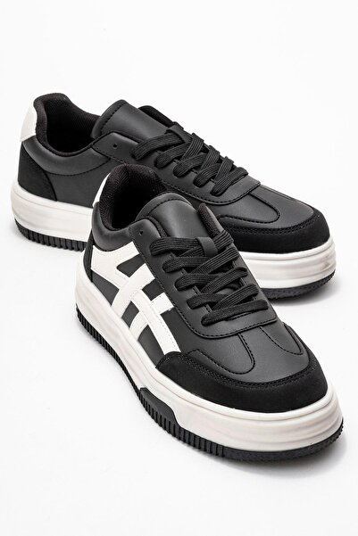 CCWAY AYAKKABI Pantofi sport pentru femei; NEGRU ALB