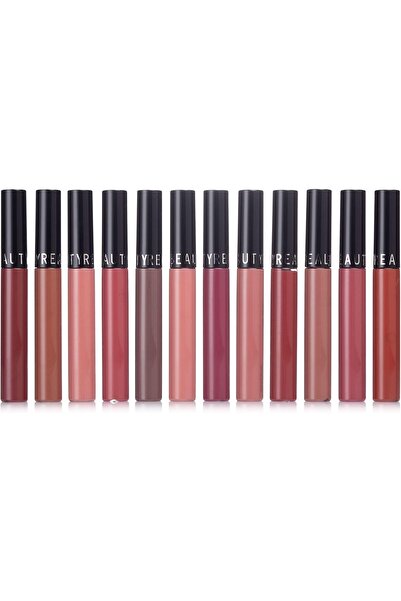 real beauty مجموعة أحمر الشفاه - 12 لونًا