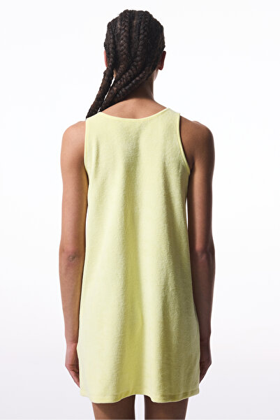 Penti Κίτρινο Πετσέτα Κοντό Πετσέτα Φόρεμα με λαιμόκοψη