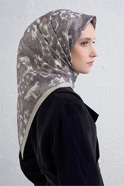 Armine Eșarfă din mătase pură Tivil 9416 - 83 Model mixt crem