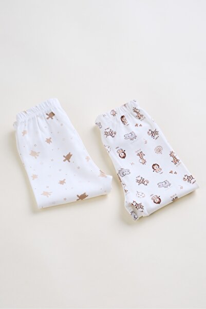 Bondberro 2'li Takım İnterlok Penye Bebek ve Çocuk Tayt 0-4 Yaş %100 Pamuk