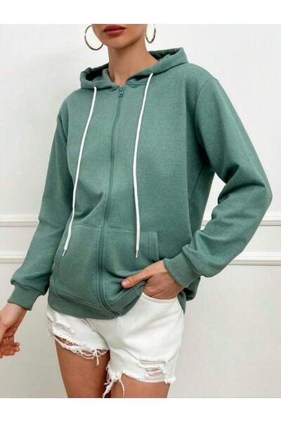 Miyalon Dámská barevná mikina na zip s kapucí