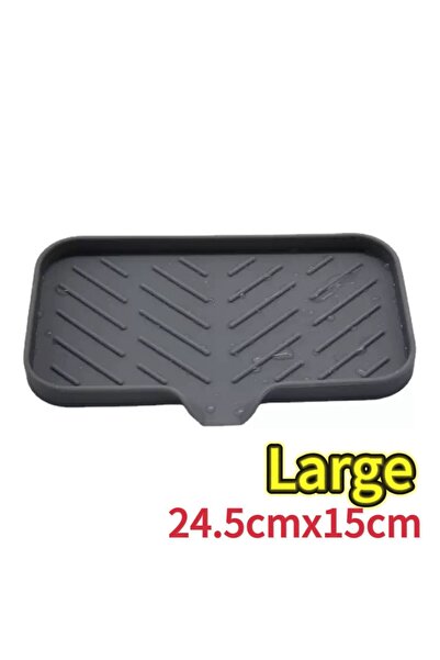 Choice صينية سيليكون للحوض بطول 24.5 سم مع حامل تخزين لإسفنجة الصابون وفرشاة ...