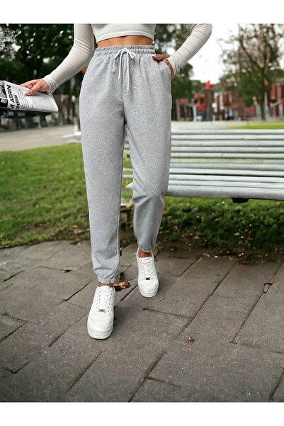 Miyalon Γυναικείο φούτερ Jogger Elastic Leg σε γκρι χρώμα