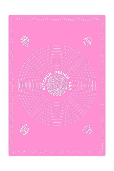 Kitchen Design Lab Pembe 1. Sınıf Kaliteli Silikon Hamur Açma Matı Büyük Boy ...