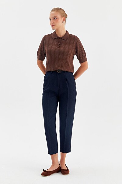 Nish&Chic Slim Belted Trousers