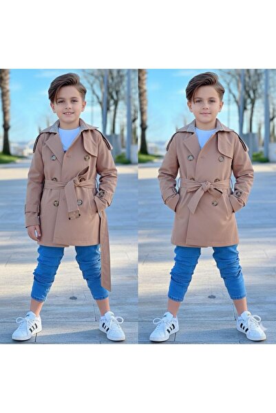 N.S.K NEWSTAR KİDS Çocuk Giyim Bebek Giyim Erkek Çoçuk Gabardin Kumas Tarz Model Trençkot