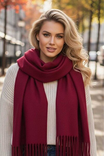 Trenderrs Unisex Soft Textured Tasseled Winter Boucle Scarf Shawl Set of 2