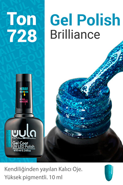 Wula Nailsoul Kalıcı Oje New Brilliance Simli Ton 728, 10 ml