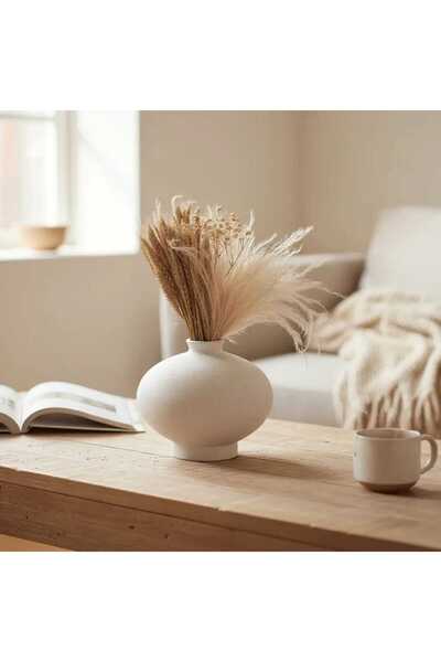 Casco فازة سيراميك بتصميم دائري أنيق